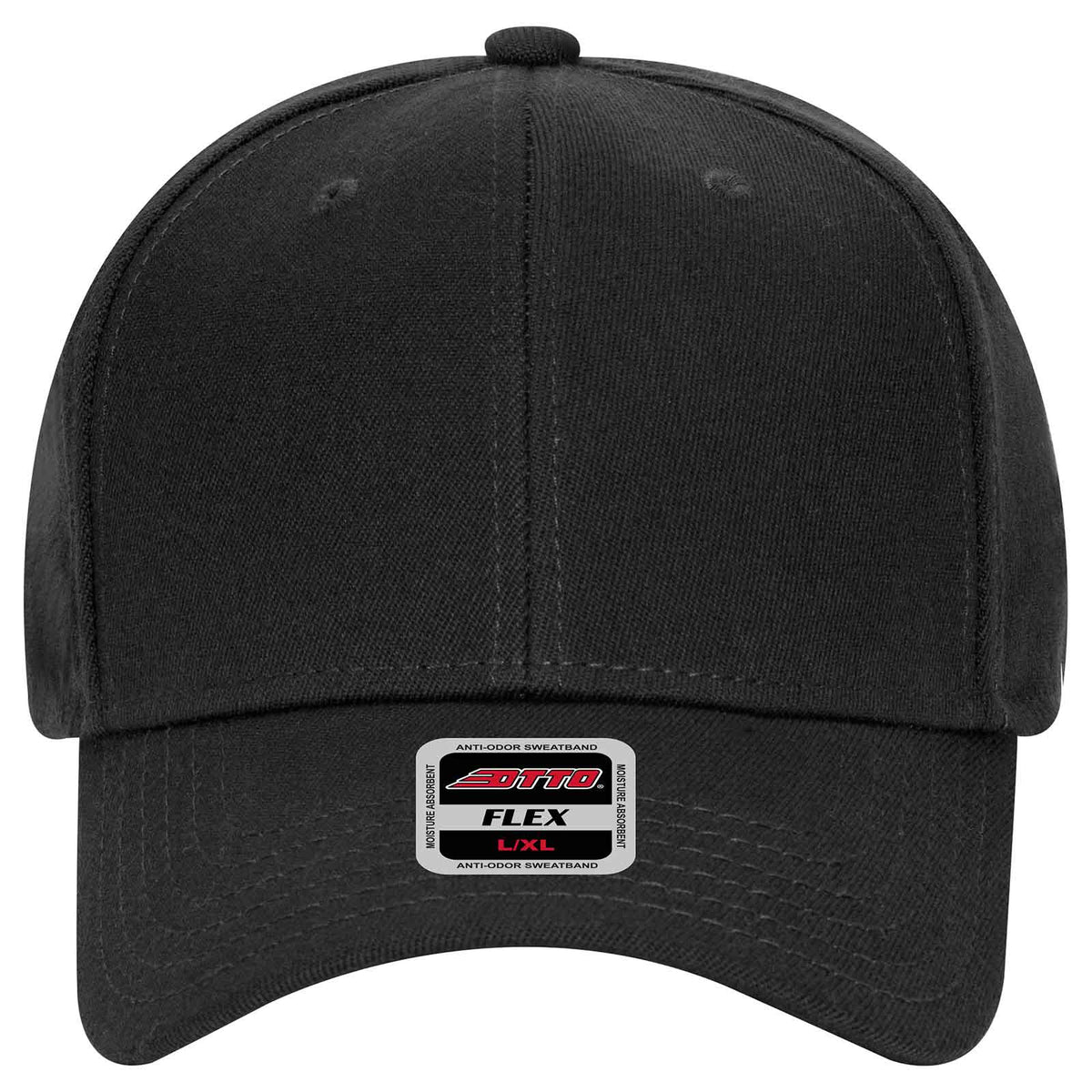 OTTO CAP "OTTO FLEX" 6 Panel Low Profile Baseball Cap OTTO 11-1164 Otto Cap 003 - Black S/M