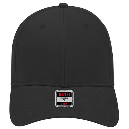 OTTO CAP "OTTO FLEX" 6 Panel Low Profile Baseball Cap OTTO 11-1167 Otto Cap 003 - Black L/XL