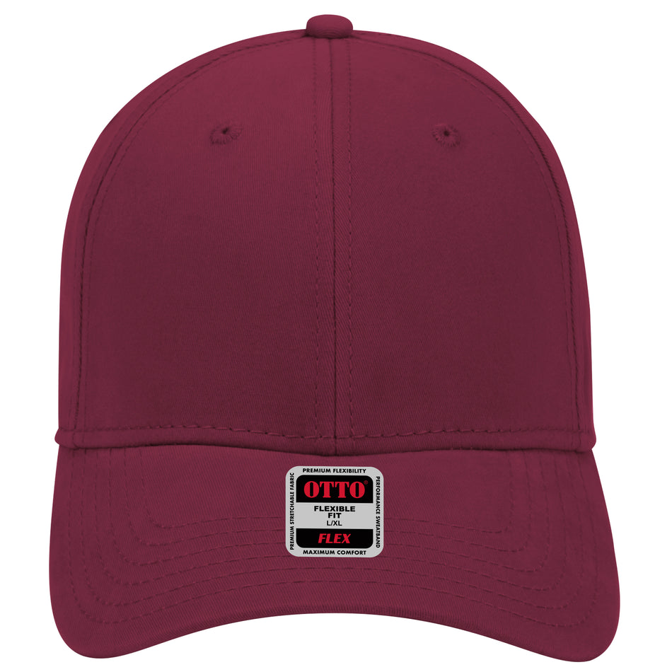 OTTO CAP "OTTO FLEX" 6 Panel Low Profile Baseball Cap OTTO 11-1167 Otto Cap 010 - Maroon L/XL