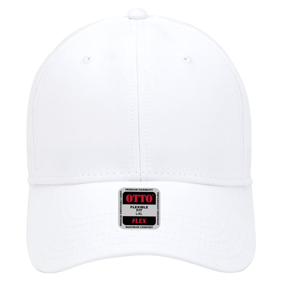 OTTO CAP "OTTO FLEX" 6 Panel Low Profile Baseball Cap OTTO 11-1167 Otto Cap 016 - White S/M