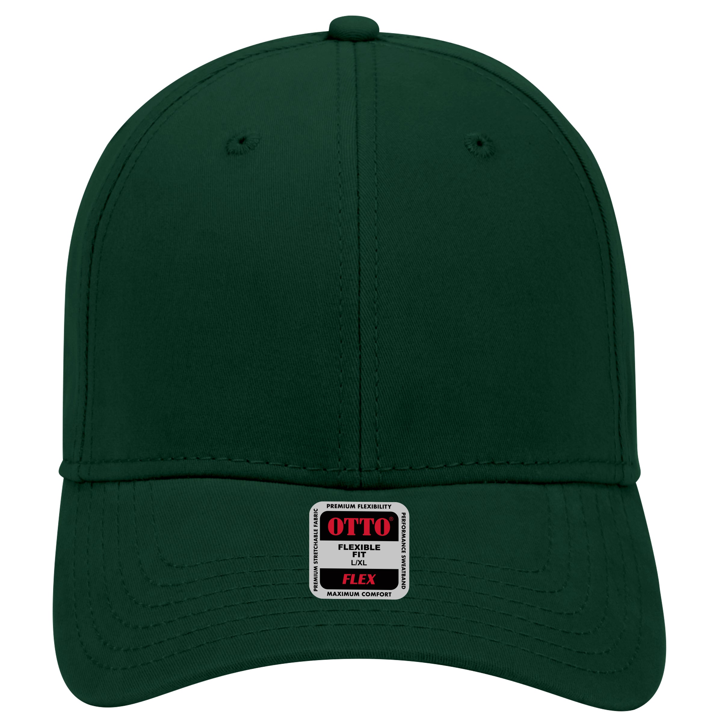 OTTO CAP "OTTO FLEX" 6 Panel Low Profile Baseball Cap OTTO 11-1167 Otto Cap 017 - Dk. Green L/XL