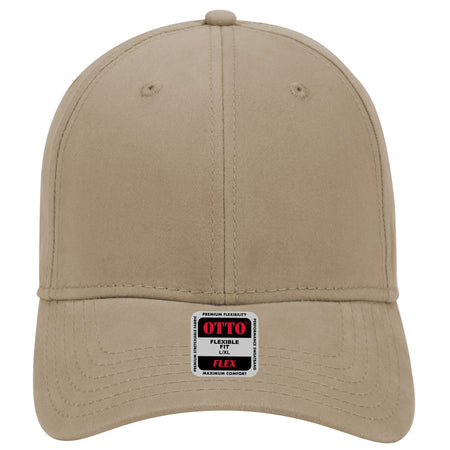 OTTO CAP "OTTO FLEX" 6 Panel Low Profile Baseball Cap OTTO 11-1167 Otto Cap 032 - Khaki S/M