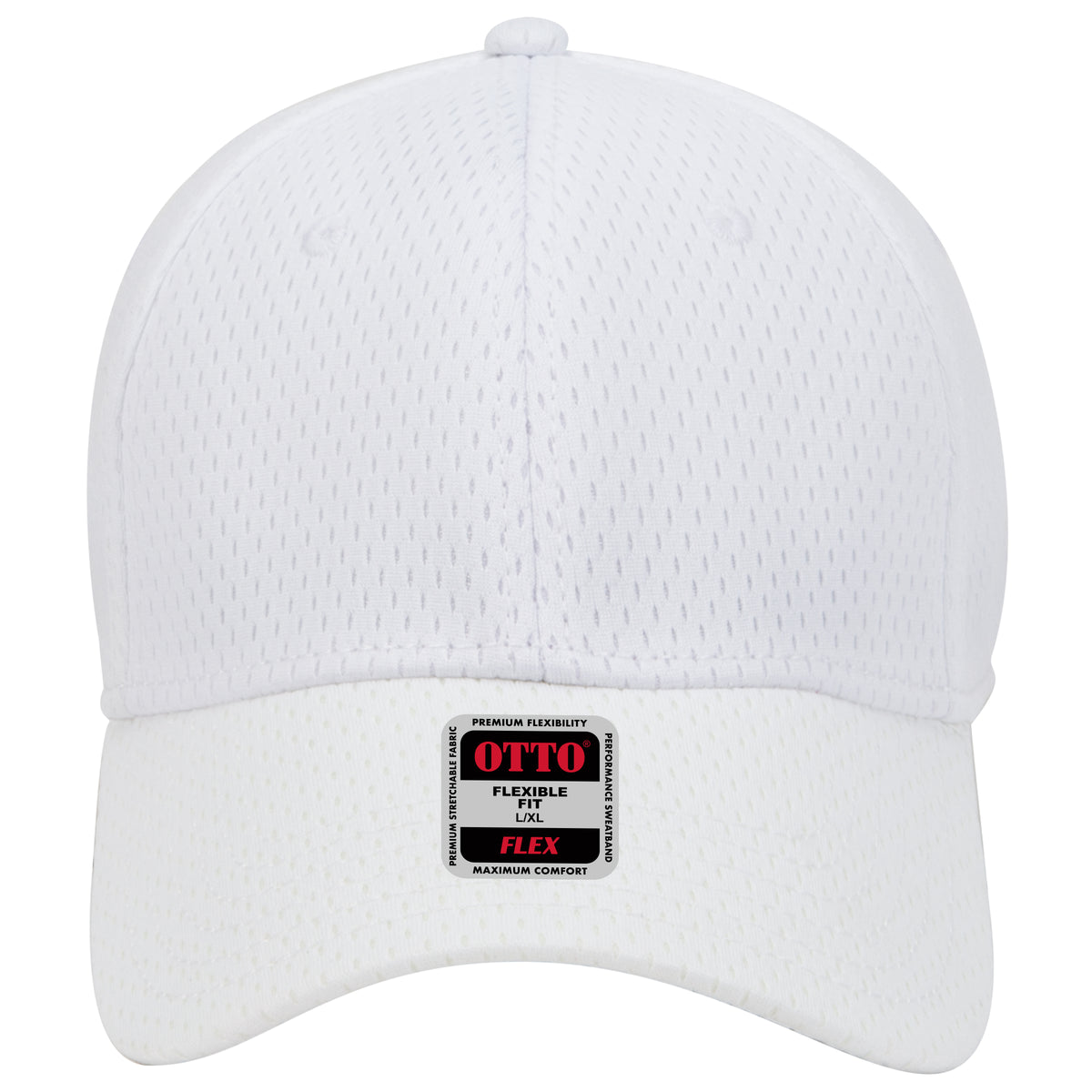 OTTO CAP "OTTO FLEX" 6 Panel Low Profile Baseball Cap OTTO 11-1168 Otto Cap 016 - White S/M