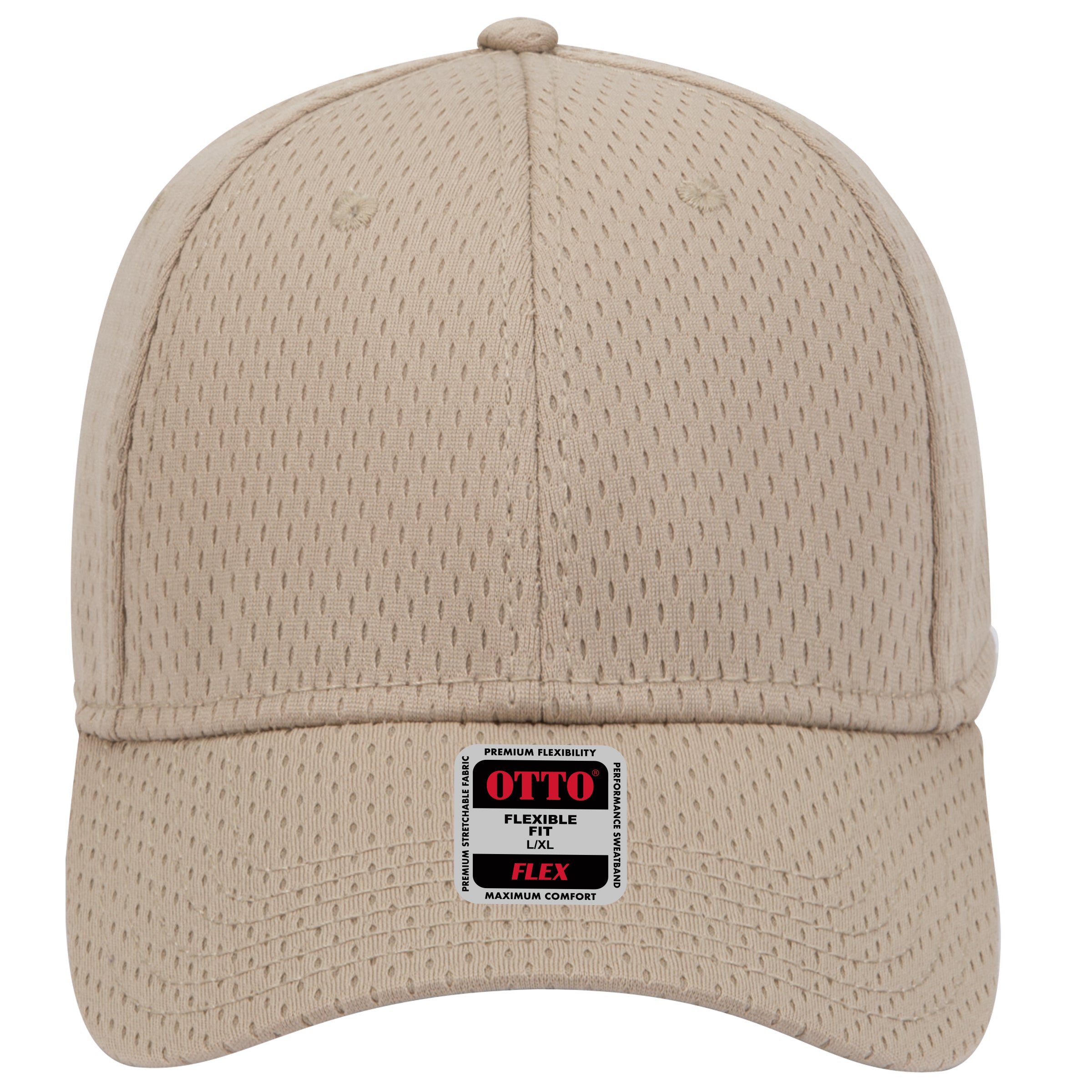 OTTO CAP "OTTO FLEX" 6 Panel Low Profile Baseball Cap OTTO 11-1168 Otto Cap 032 - Khaki L/XL