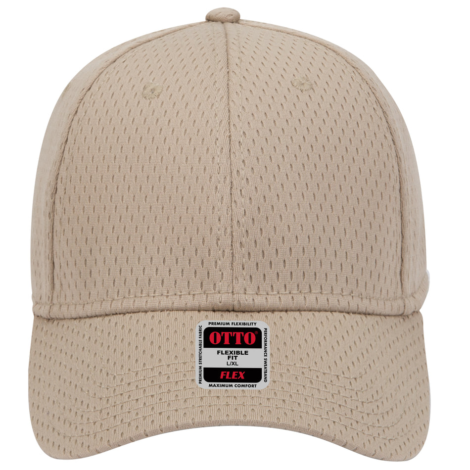 OTTO CAP "OTTO FLEX" 6 Panel Low Profile Baseball Cap OTTO 11-1168 Otto Cap 032 - Khaki L/XL