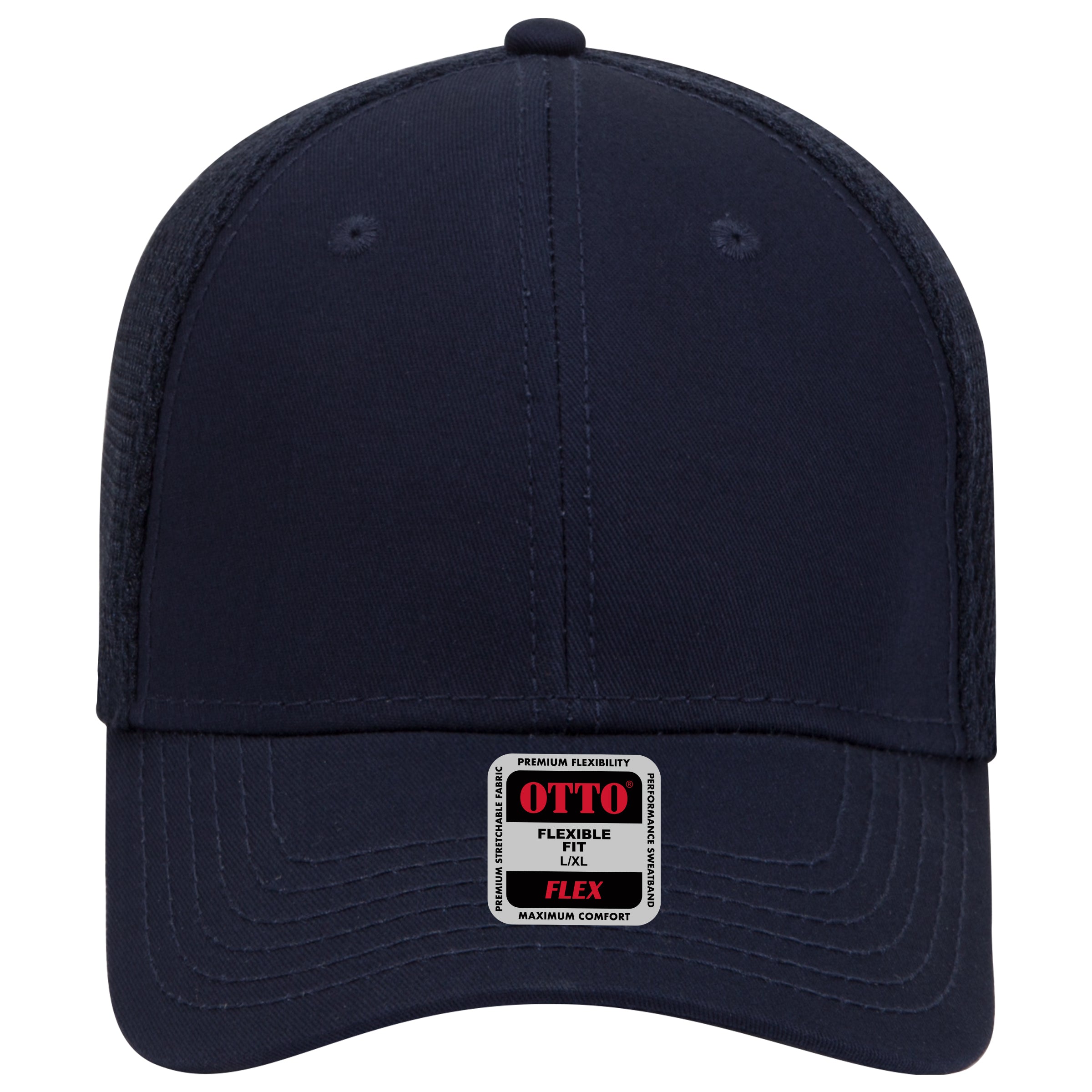 OTTO CAP "OTTO FLEX" 6 Panel Low Profile Baseball Cap OTTO 11-1169 Otto Cap 004 - Navy S/M