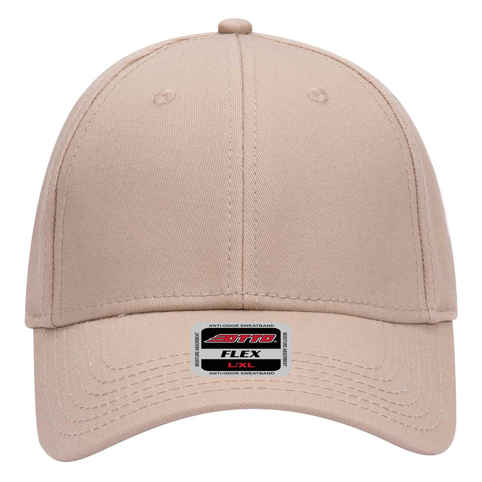 OTTO CAP "OTTO FLEX" 6 Panel Low Profile Baseball Cap OTTO 11-1170 Otto Cap 032 - Khaki S/M