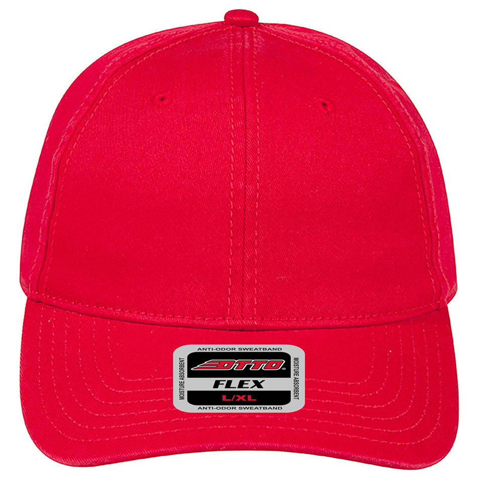 OTTO CAP "OTTO FLEX" 6 Panel Low Profile Baseball Cap OTTO 11-1171 Otto Cap 002 - Red S/M