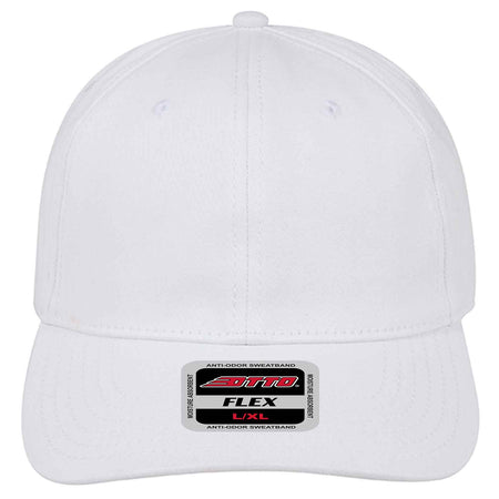 OTTO CAP "OTTO FLEX" 6 Panel Low Profile Baseball Cap OTTO 11-1171 Otto Cap 016 - White S/M