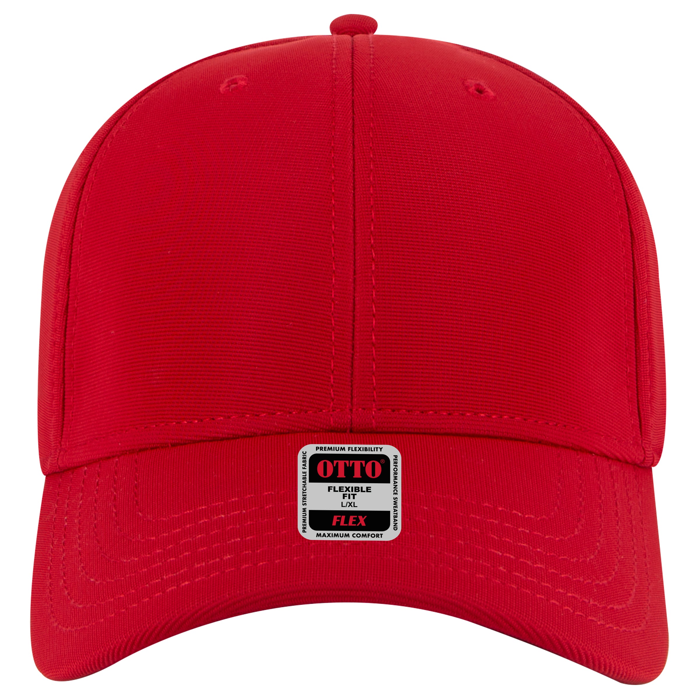 OTTO CAP "OTTO FLEX" 6 Panel Low Profile Baseball Cap OTTO 11-1172 Otto Cap 002 - Red L/XL