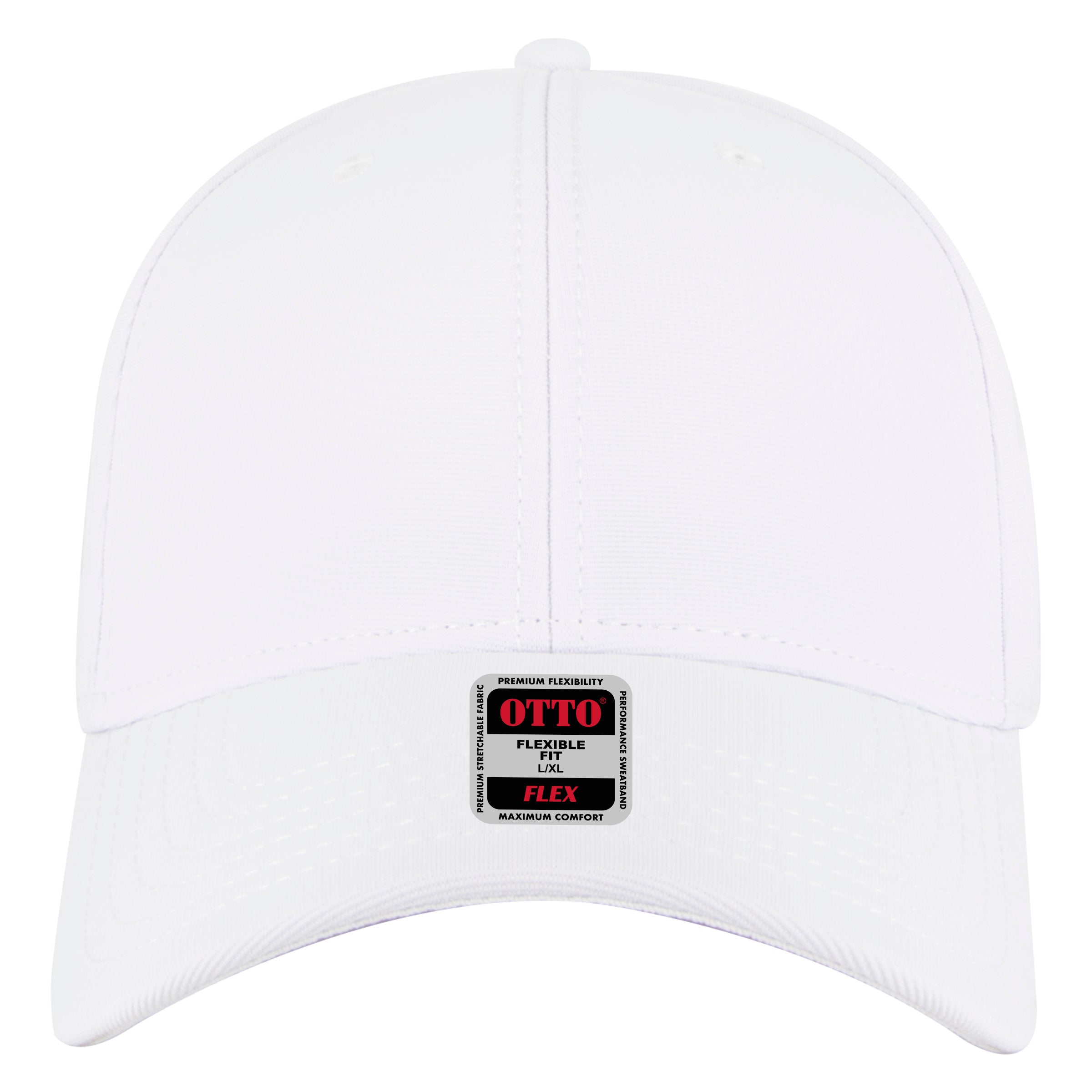 OTTO CAP "OTTO FLEX" 6 Panel Low Profile Baseball Cap OTTO 11-1172 Otto Cap 016 - White L/XL