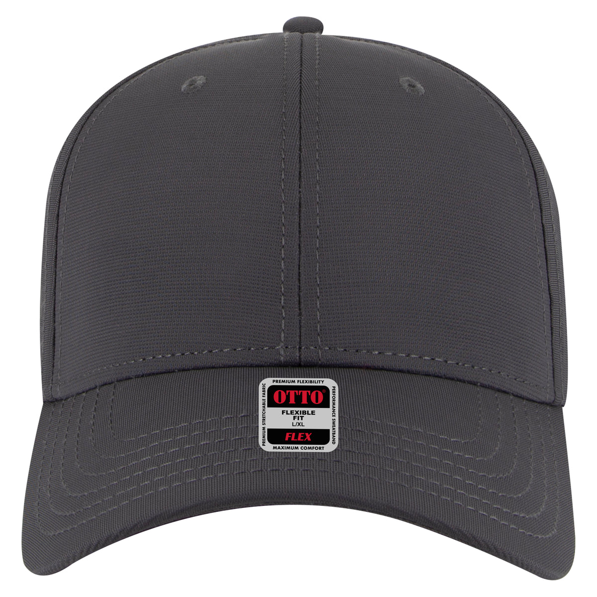 OTTO CAP "OTTO FLEX" 6 Panel Low Profile Baseball Cap OTTO 11-1172 Otto Cap 025 - Char. Gray L/XL