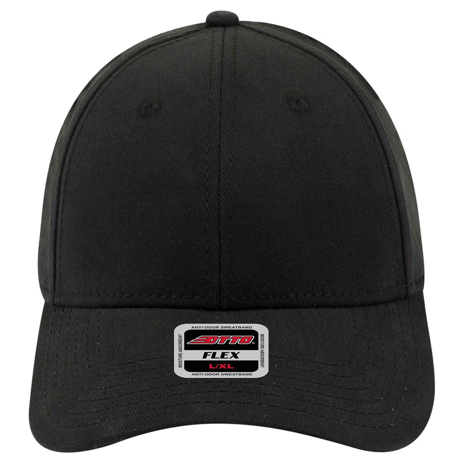 OTTO CAP "OTTO FLEX" 6 Panel Low Profile Baseball Cap OTTO 11-1204 Otto Cap 003 - Black S/M