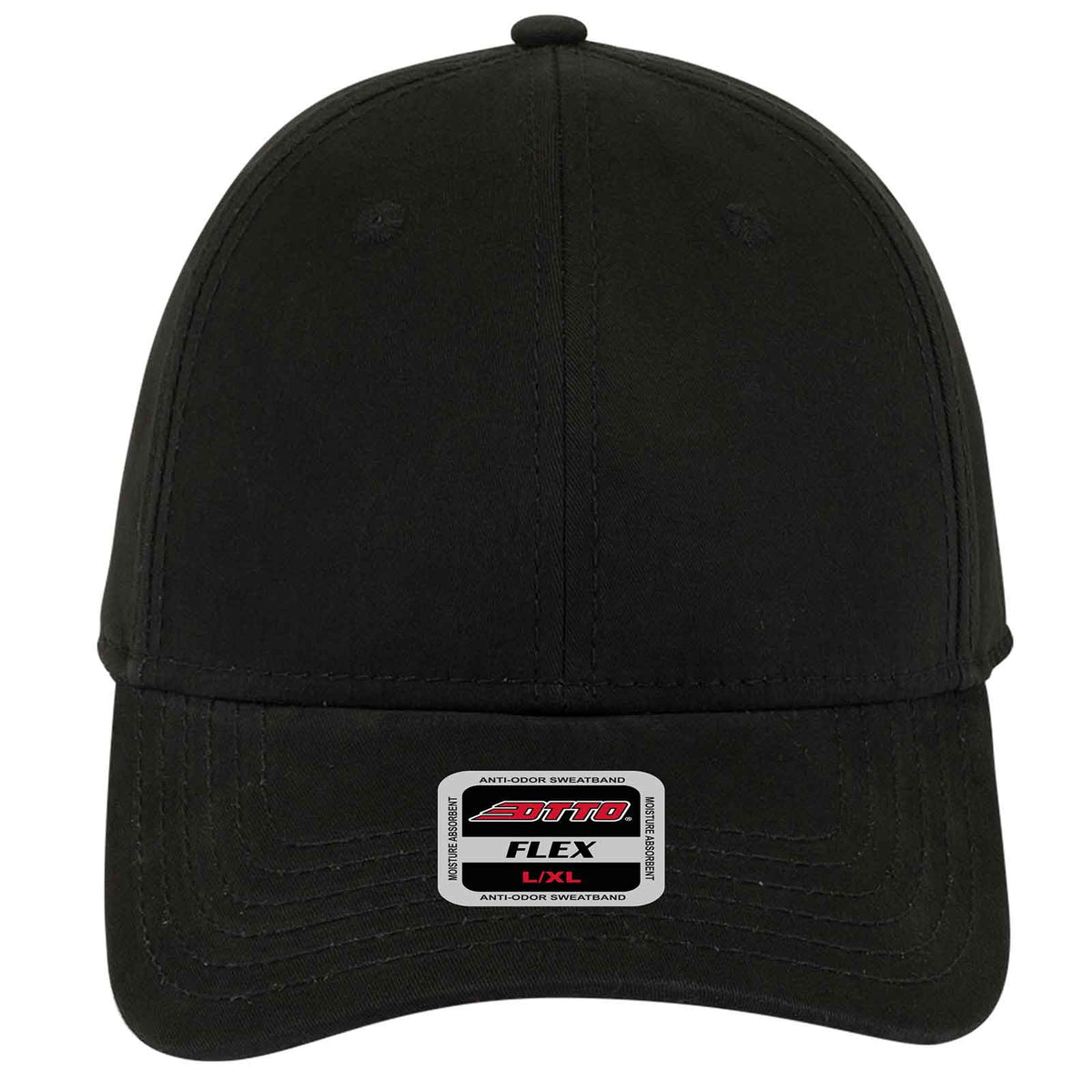 OTTO CAP "OTTO FLEX" 6 Panel Low Profile Baseball Cap OTTO 11-1205 Otto Cap 003 - Black S/M