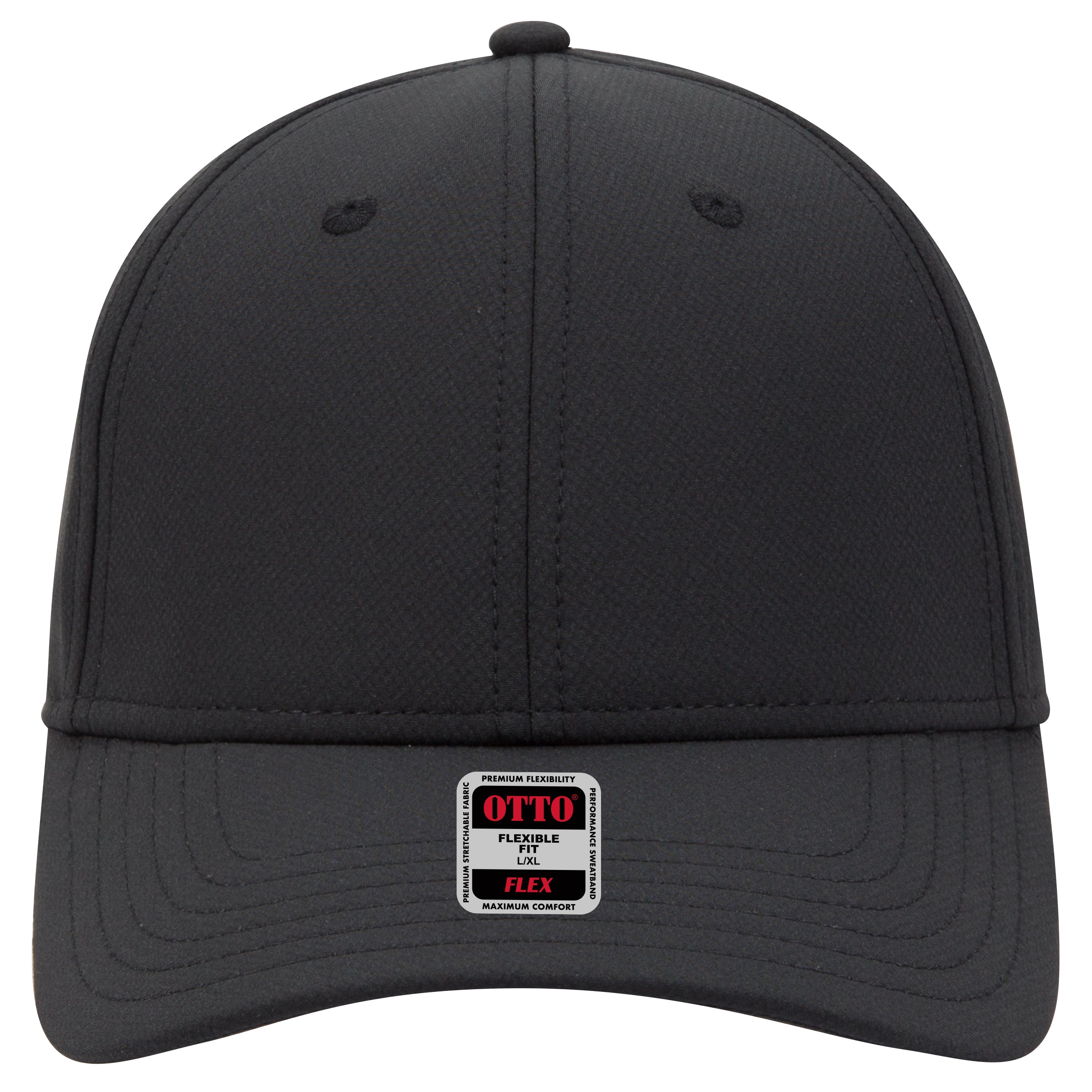 OTTO CAP "OTTO FLEX" UPF 50+ 6 Panel Low Profile Baseball Cap OTTO 11-1257 Otto Cap 003 - Black S/M