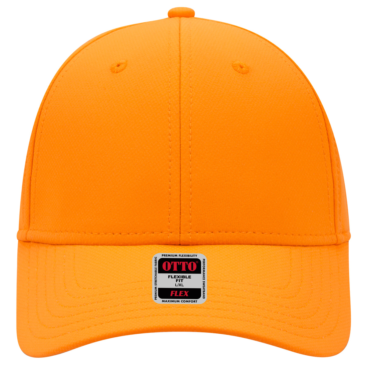 OTTO CAP "OTTO FLEX" UPF 50+ 6 Panel Low Profile Baseball Cap OTTO 11-1257 Otto Cap 009 - N. Orange S/M