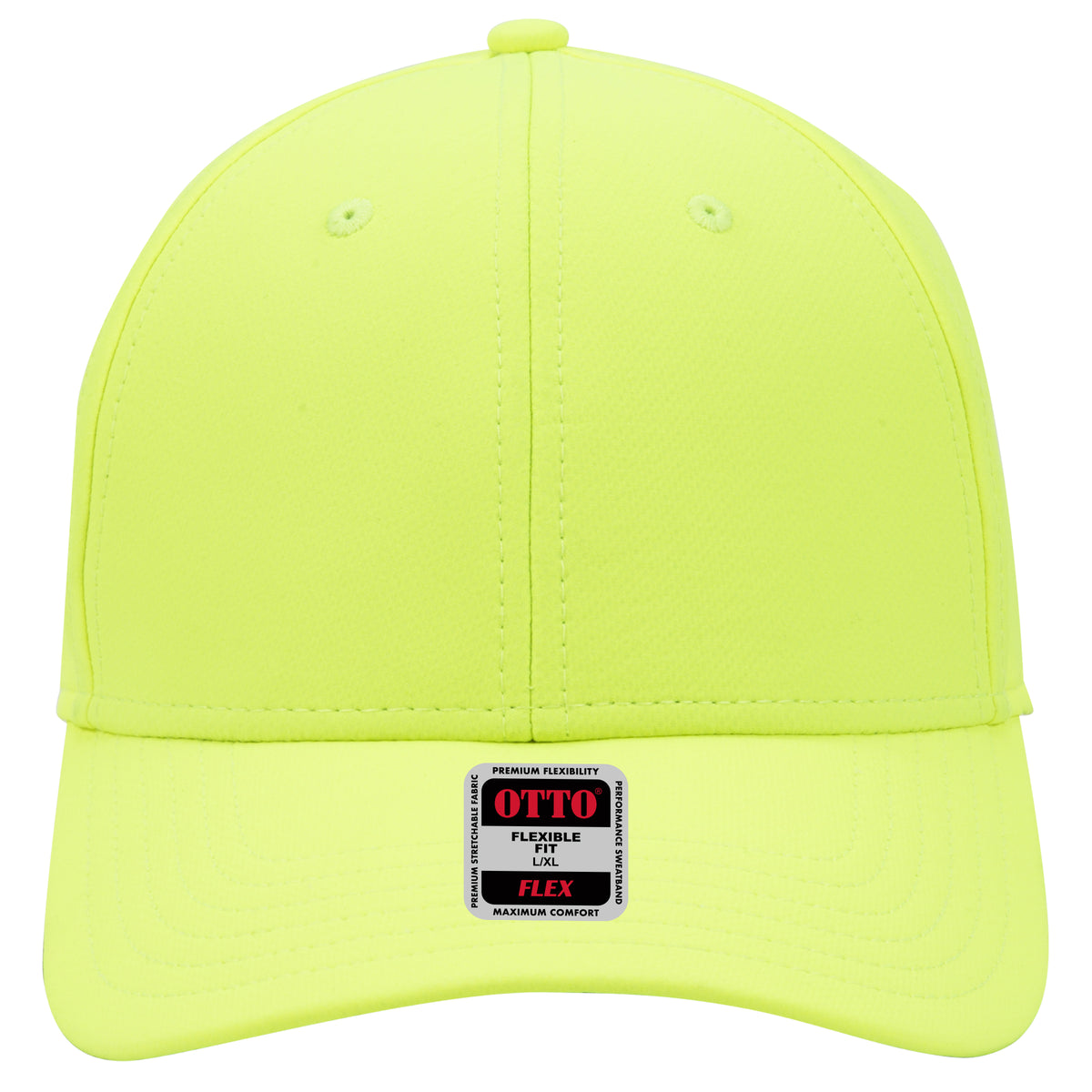 OTTO CAP "OTTO FLEX" UPF 50+ 6 Panel Low Profile Baseball Cap OTTO 11-1257 Otto Cap 040 - N. Yellow L/XL