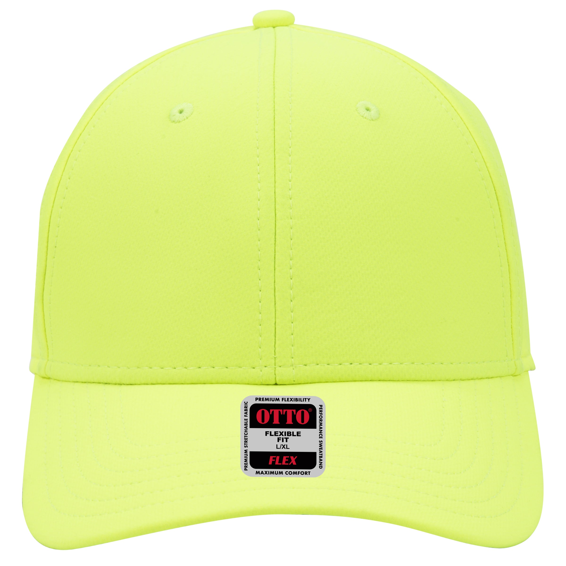 OTTO CAP "OTTO FLEX" UPF 50+ 6 Panel Low Profile Baseball Cap OTTO 11-1257 Otto Cap 040 - N. Yellow L/XL