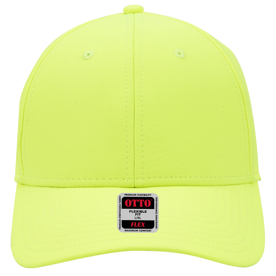 OTTO CAP "OTTO FLEX" UPF 50+ 6 Panel Low Profile Baseball Cap OTTO 11-1257 Otto Cap 040 - N. Yellow S/M