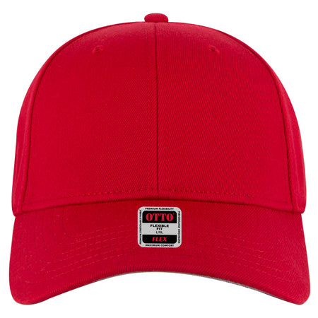 OTTO CAP "OTTO FLEX" 6 Panel Low Profile Baseball Cap OTTO 11-1328 Otto Cap 002 - Red S/M