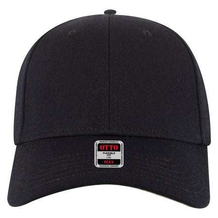 OTTO CAP "OTTO FLEX" 6 Panel Low Profile Baseball Cap OTTO 11-1328 Otto Cap 003 - Black L/XL