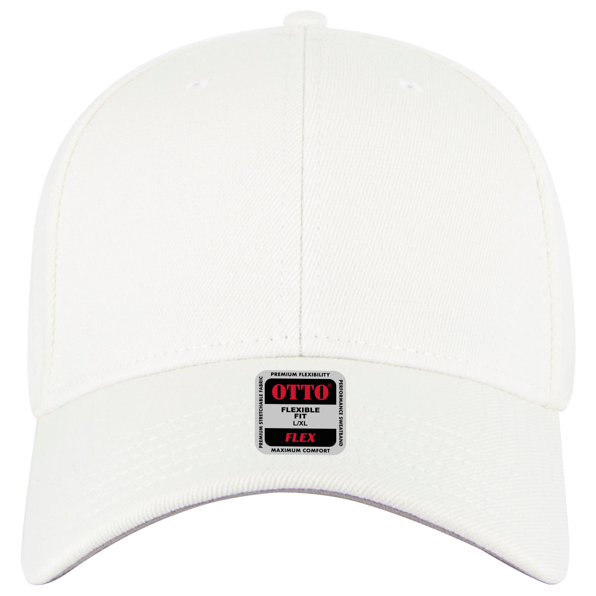 OTTO CAP "OTTO FLEX" 6 Panel Low Profile Baseball Cap OTTO 11-1328 Otto Cap 016 - White S/M