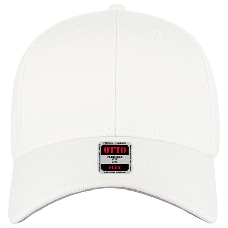 OTTO CAP "OTTO FLEX" 6 Panel Low Profile Baseball Cap OTTO 11-1328 Otto Cap 016 - White S/M