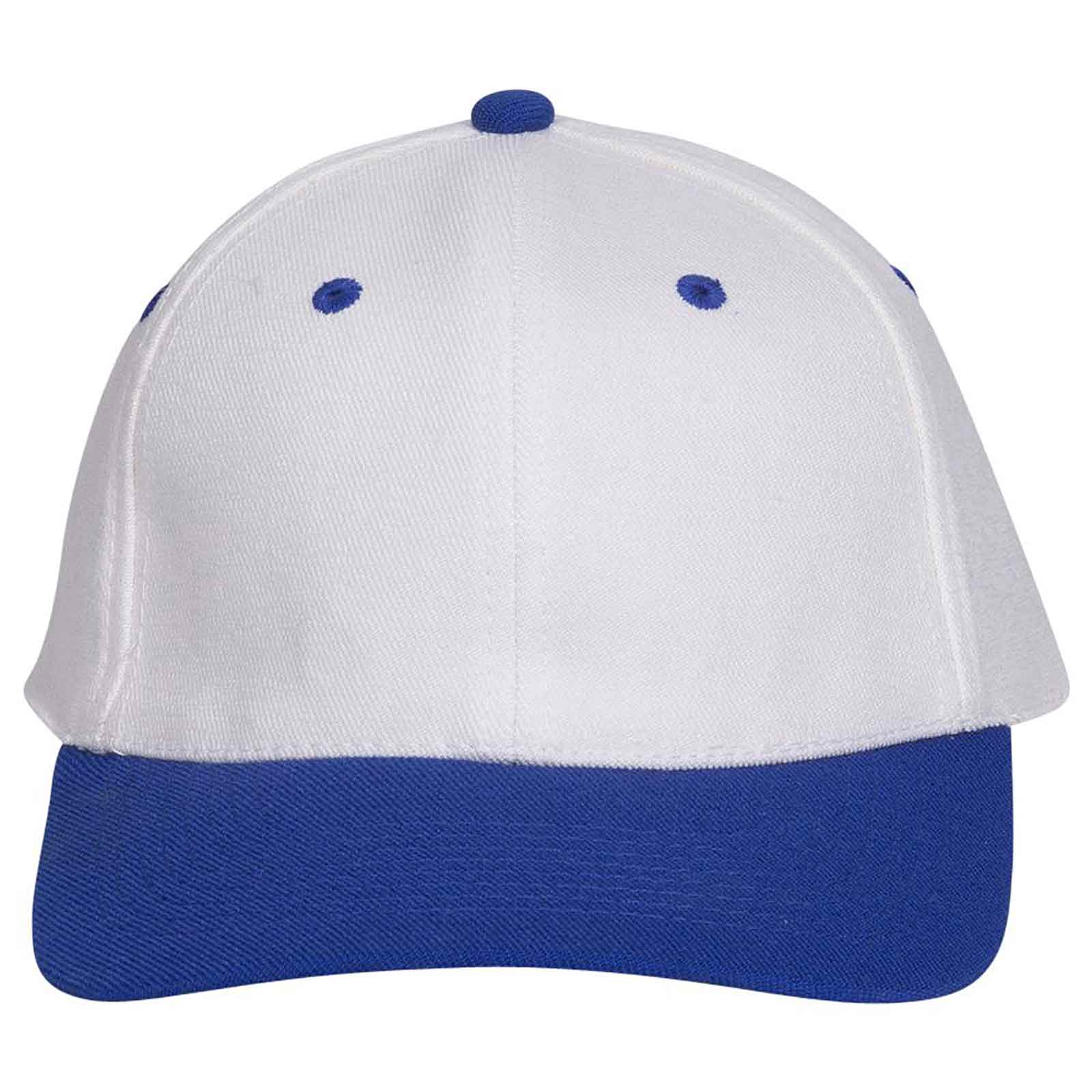 OTTO CAP "OTTO FLEX" 6 Panel Low Profile Baseball Cap OTTO 11-194 Otto Cap 0116 - Ryl/Wht L/XL