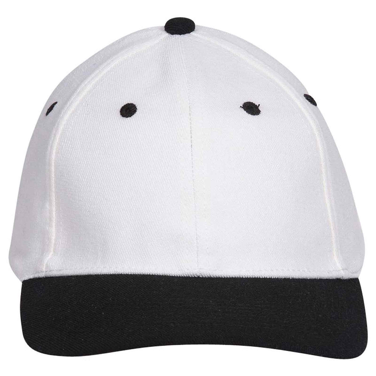 OTTO CAP "OTTO FLEX" 6 Panel Low Profile Baseball Cap OTTO 11-194 Otto Cap 0316 - Blk/Wht S/M