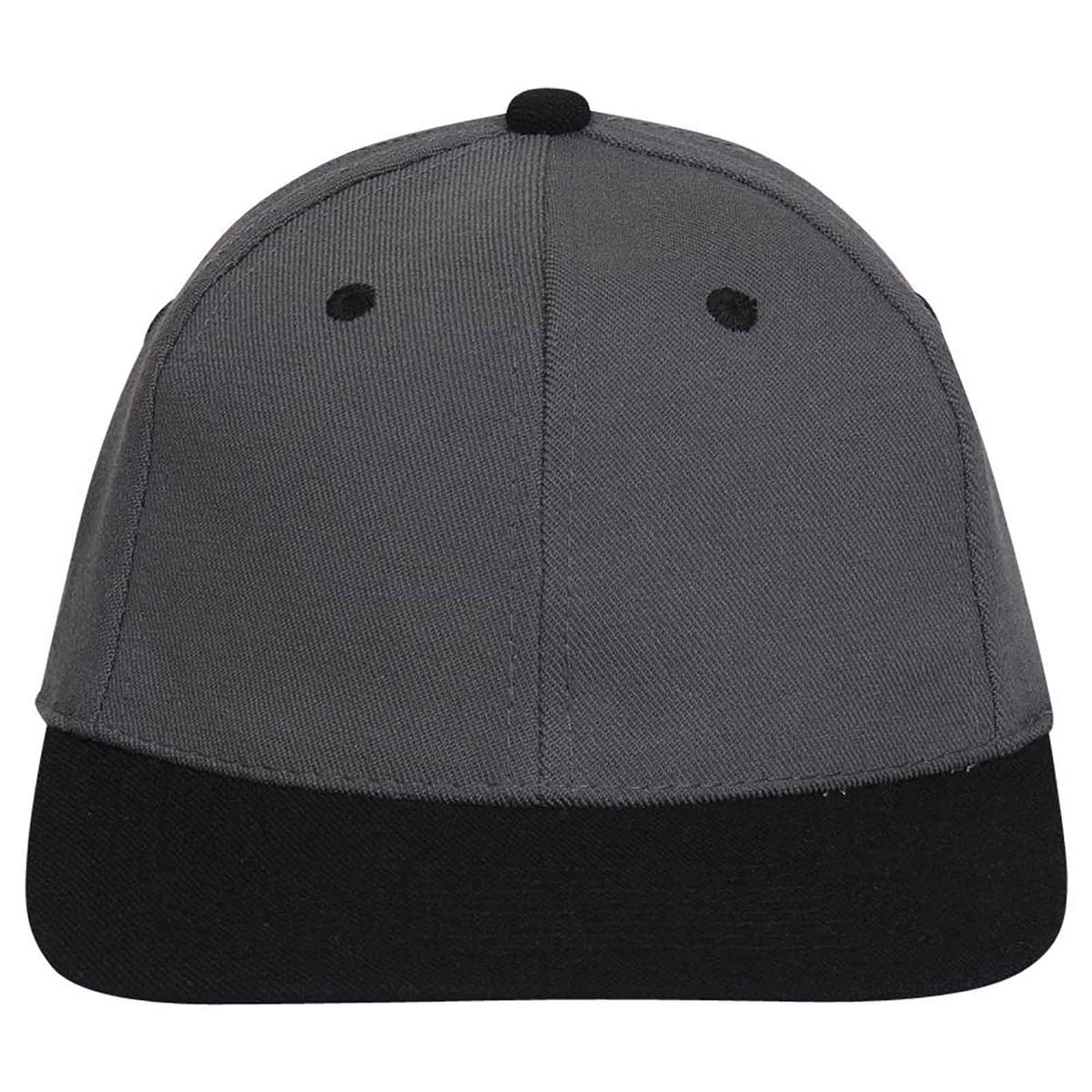 OTTO CAP "OTTO FLEX" 6 Panel Low Profile Baseball Cap OTTO 11-194 Otto Cap 0325 - Blk/Ch.Gry S/M