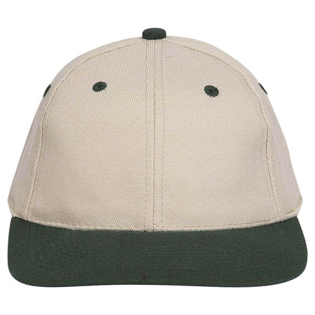 OTTO CAP "OTTO FLEX" 6 Panel Low Profile Baseball Cap OTTO 11-194 Otto Cap 1732 - Dk.Grn/Kha S/M