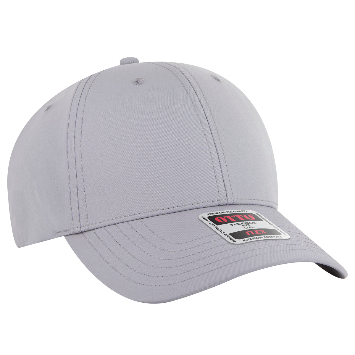 OTTO CAP "OTTO FLEX" 6 Panel Low Profile Baseball Cap OTTO 11-2 Otto Cap 014 - Gray S/M