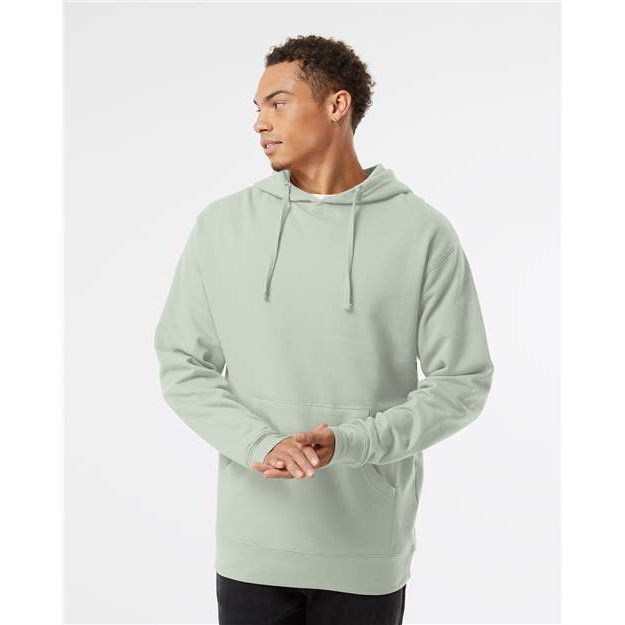 Independent Trading Co. Midweight Hooded Sweatshirt - Dusty Sage - Independent Trading Co. SS4500 Independent Trading Co. Dusty Sage XS