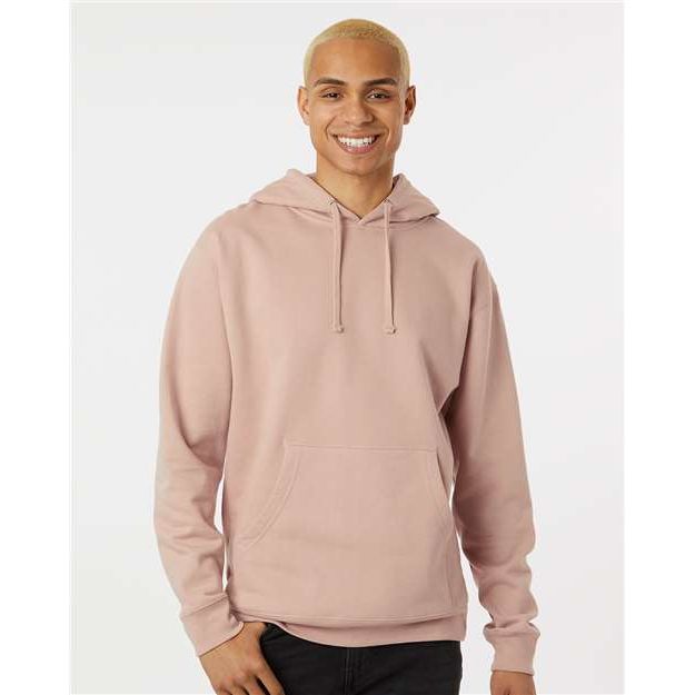 Independent Trading Co. Midweight Hooded Sweatshirt - Dusty Pink - Independent Trading Co. SS4500 Independent Trading Co. Dusty Pink XS