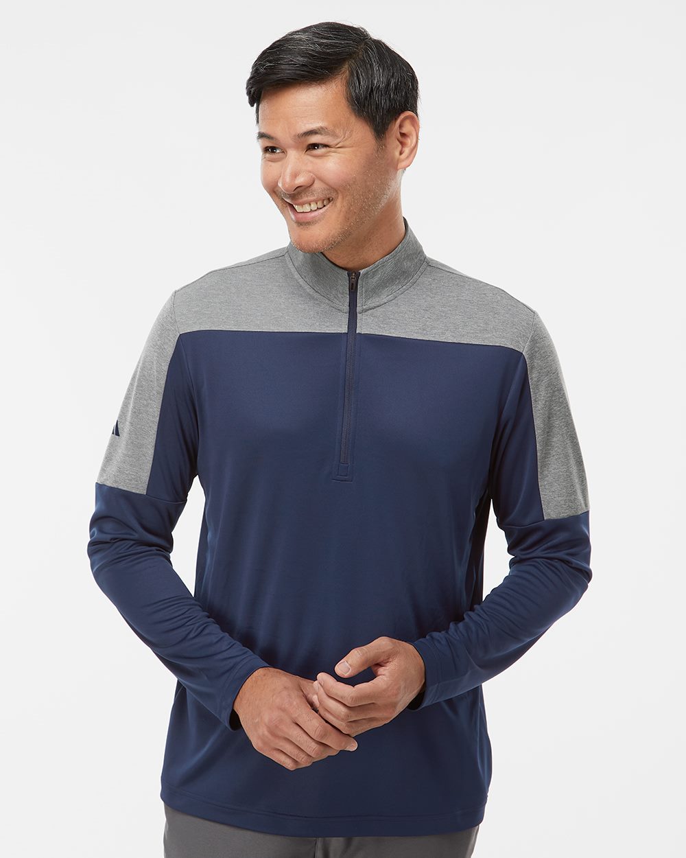 Adidas Men's Ultimate365 Lightweight Colorblocked Quarter-Zip Pullover - Adidas A552