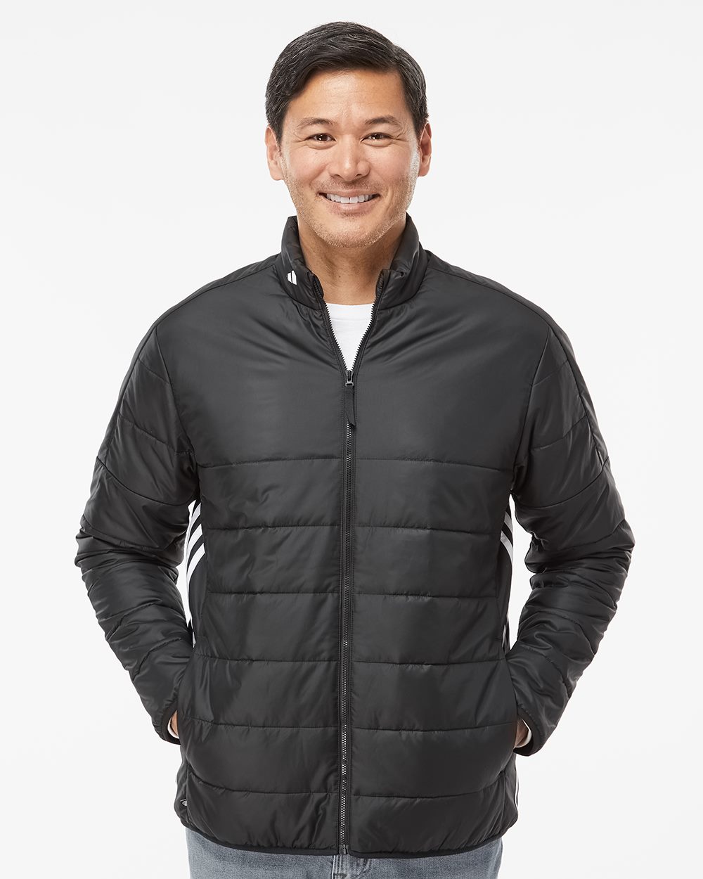 Adidas Men's 3-Stripes Puffer Full-Zip Jacket - Adidas A570