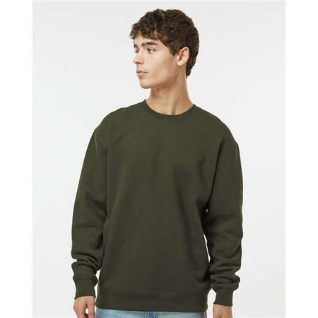 Independent Trading Co. Heavyweight Crewneck Sweatshirt - Army - Independent Trading Co. IND3000 Independent Trading Co.