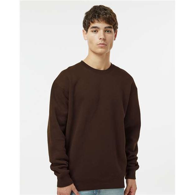 Independent Trading Co. Heavyweight Crewneck Sweatshirt - Brown - Independent Trading Co. IND3000 Independent Trading Co. Brown XS