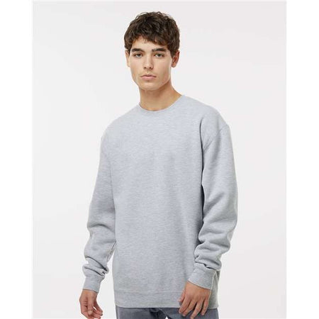 Independent Trading Co. Heavyweight Crewneck Sweatshirt - Grey Heather - Independent Trading Co. IND3000 Independent Trading Co. Grey Heather XS