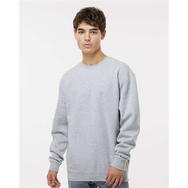 Independent Trading Co. Heavyweight Crewneck Sweatshirt - Grey Heather - Independent Trading Co. IND3000 Independent Trading Co. Grey Heather XS