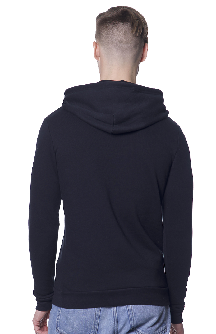 Royal Apparel 11055 Unisex Fashion Terry Pullover Hoodie - Black