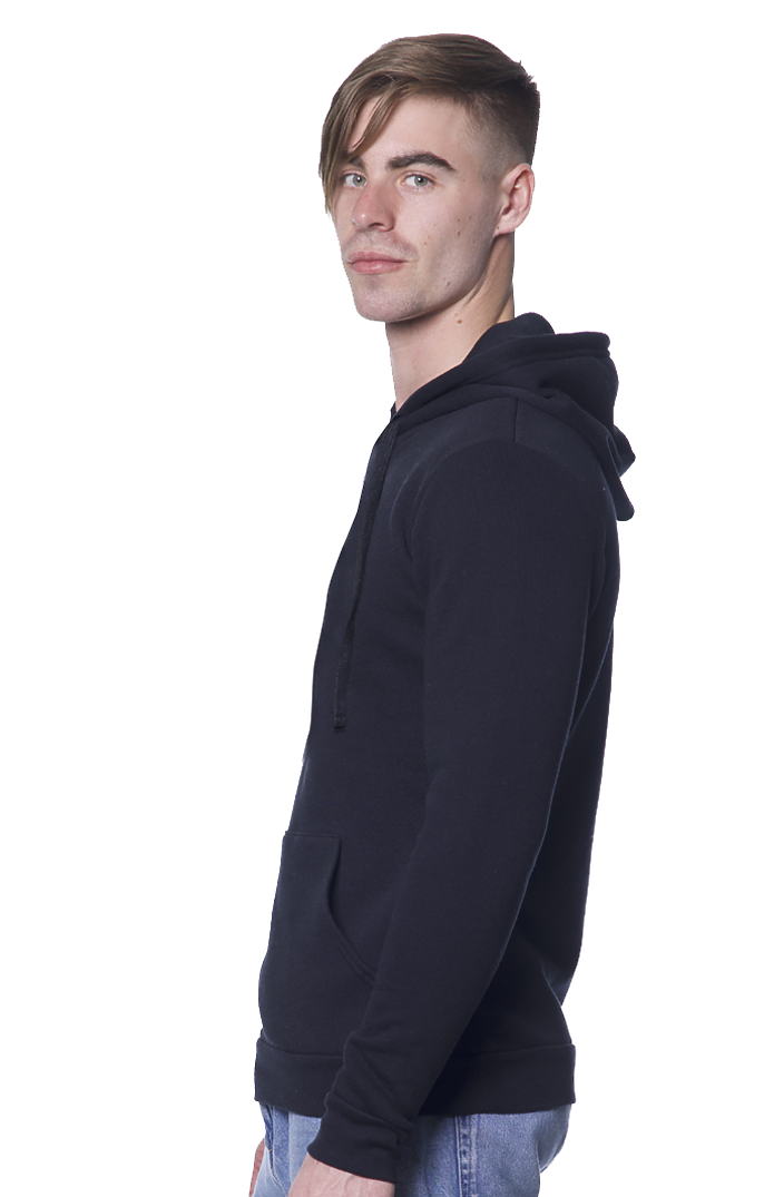 Royal Apparel 11055 Unisex Fashion Terry Pullover Hoodie - Black