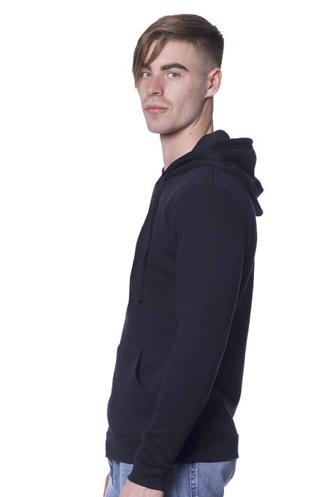 Royal Apparel 11055 Unisex Fashion Terry Pullover Hoodie - Black