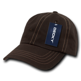 Decky 6 Panel Low Profile Relaxed Contra-Stitch Dad Hat | Decky 111