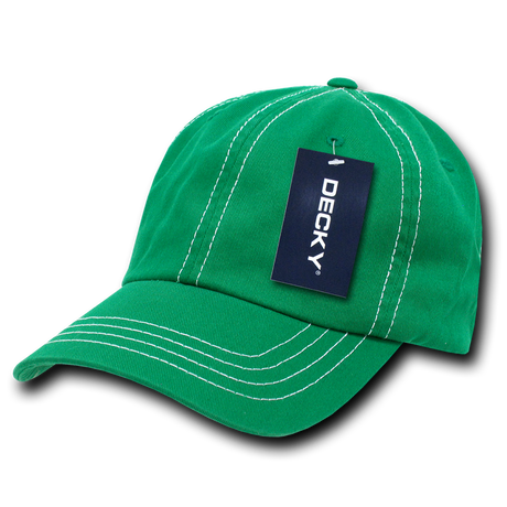 Decky 6 Panel Low Profile Relaxed Contra-Stitch Dad Hat | Decky 111