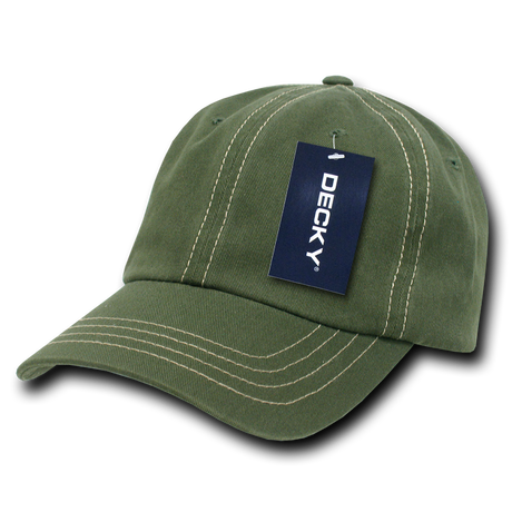 Decky 6 Panel Low Profile Relaxed Contra-Stitch Dad Hat | Decky 111