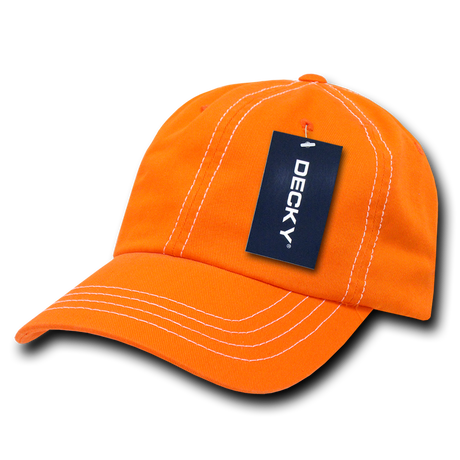 Decky 6 Panel Low Profile Relaxed Contra-Stitch Dad Hat | Decky 111