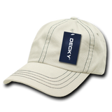 Decky 6 Panel Low Profile Relaxed Contra-Stitch Dad Hat | Decky 111
