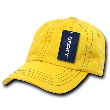 Decky 6 Panel Low Profile Relaxed Contra-Stitch Dad Hat | Decky 111