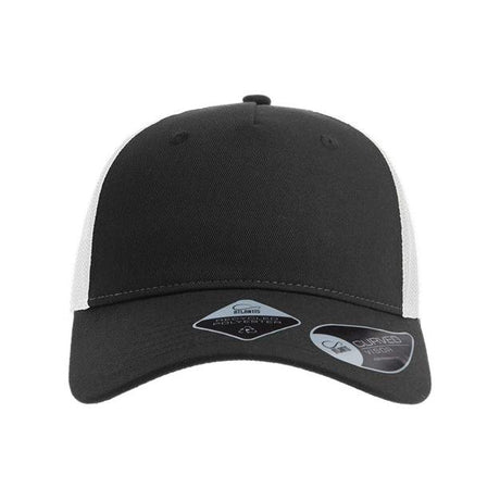 Atlantis Headwear Sustainable Five-Panel Trucker Cap - Atlantis Headwear ZION Atlantis Headwear Black/ White Adjustable